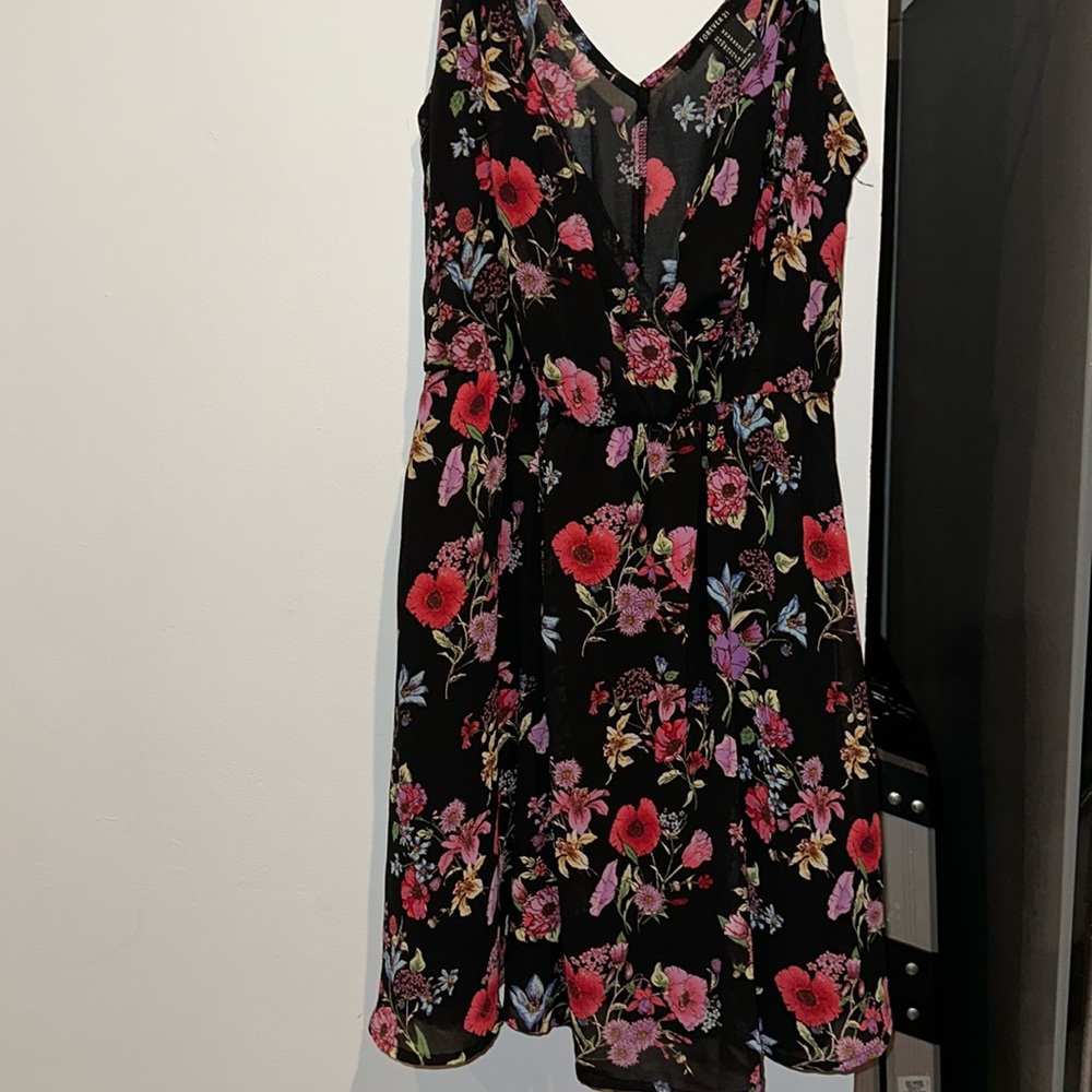 Floral cross over dress